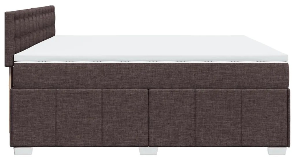 ΚΡΕΒΑΤΙ BOXSPRING ΜΕ ΣΤΡΩΜΑ ΣΚΟΥΡΟ ΚΑΦΕ 200X200 ΕΚ. ΥΦΑΣΜΑΤΙΝΟ 3287192