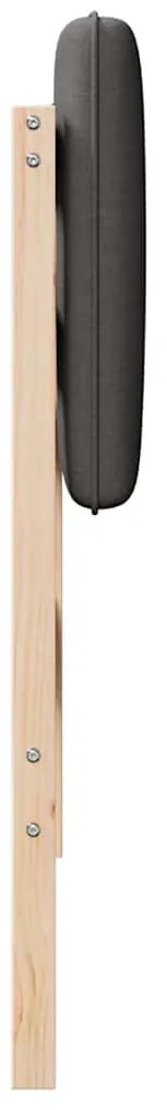 vidaXL Ταπετσαρισμένο κεφαλάρι με κεφαλάρι Καφέ και Σκούρο Γκρι 90 cm