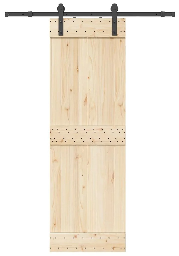 vidaXL Κιτ υλικού συρόμενης πόρτας 152 cm χάλυβα μαύρο