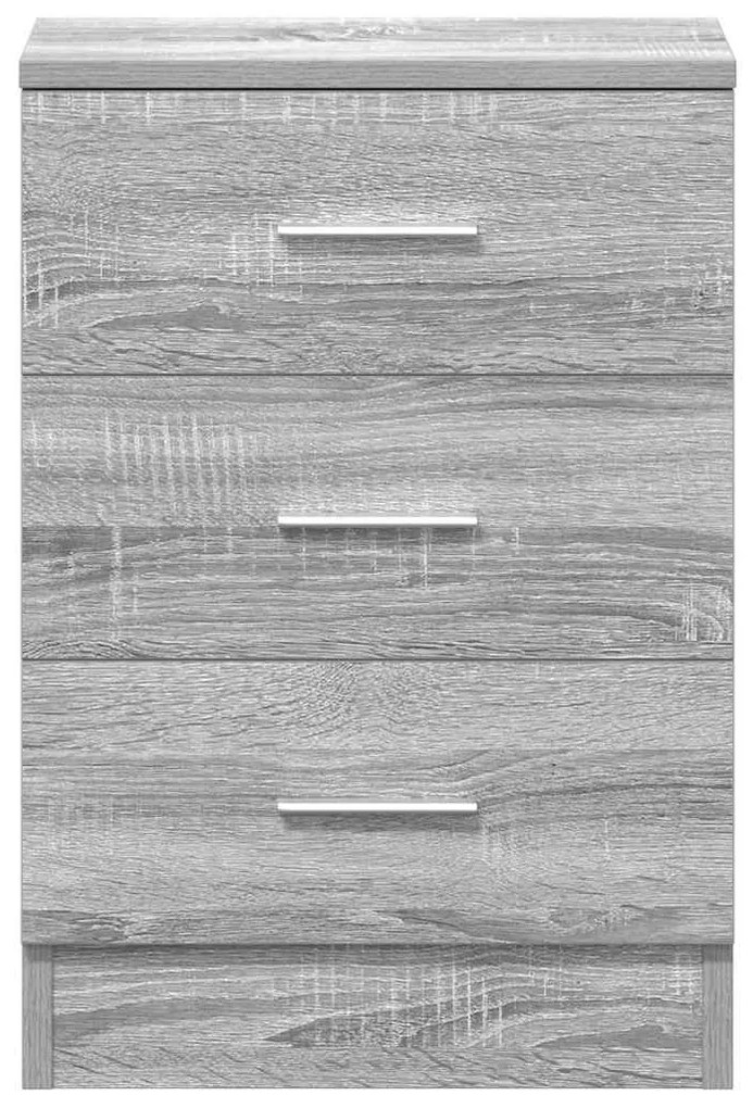 vidaXL Κομοδίνα 2 Τεμ. Γκρι Sonoma 38x35x56 εκ. από Επεξεργασμένο Ξύλο