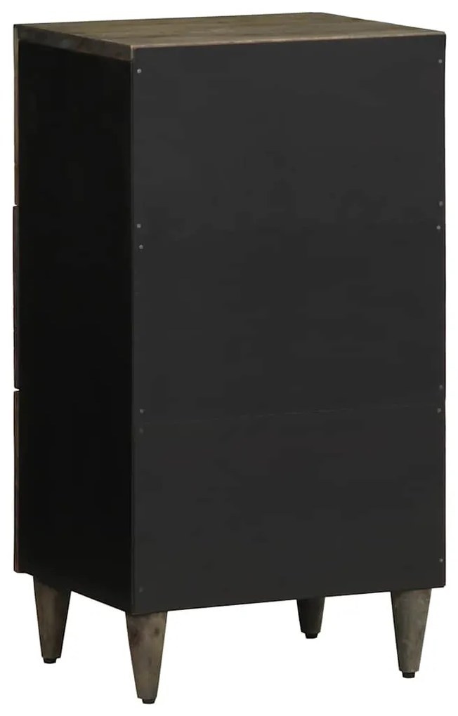 Sideboard 40x33x75 cm μασίφ ξύλο Mango - Μαύρο