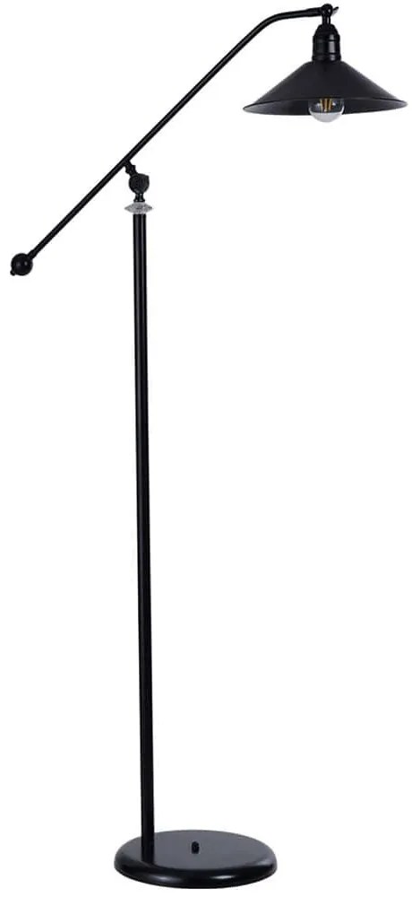 Φωτιστικό Δαπέδου 534LUN5558 30x83x155cm 1xE27 40W Black Opviq