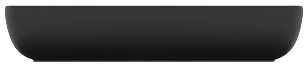 Νιπτήρας Πολυτελής Ορθογώνιος Μαύρο Ματ 71x38 εκ. Κεραμικός - Μαύρο