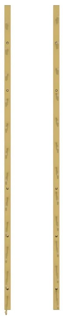 vidaXL Ραφιέρα Κρασιών Τοίχου για 24 Φιάλες Χρυσή Σιδερένια