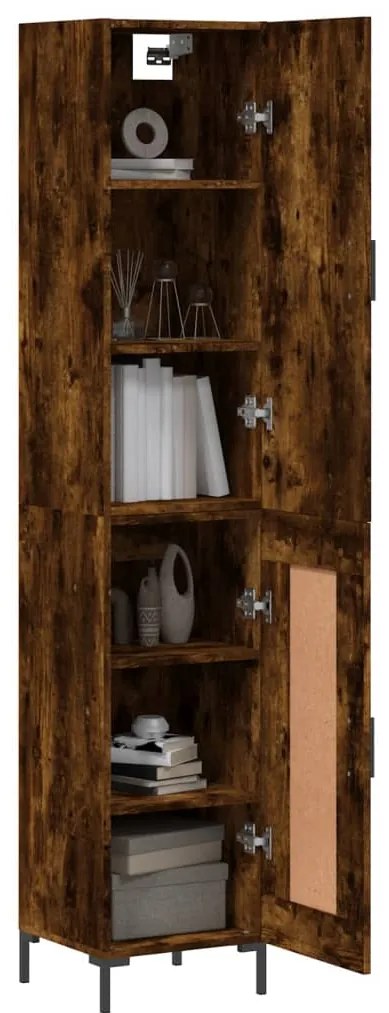 vidaXL Ντουλάπι Καπνιστή δρυς 34,5x34x180 εκ. από Επεξεργασμένο Ξύλο