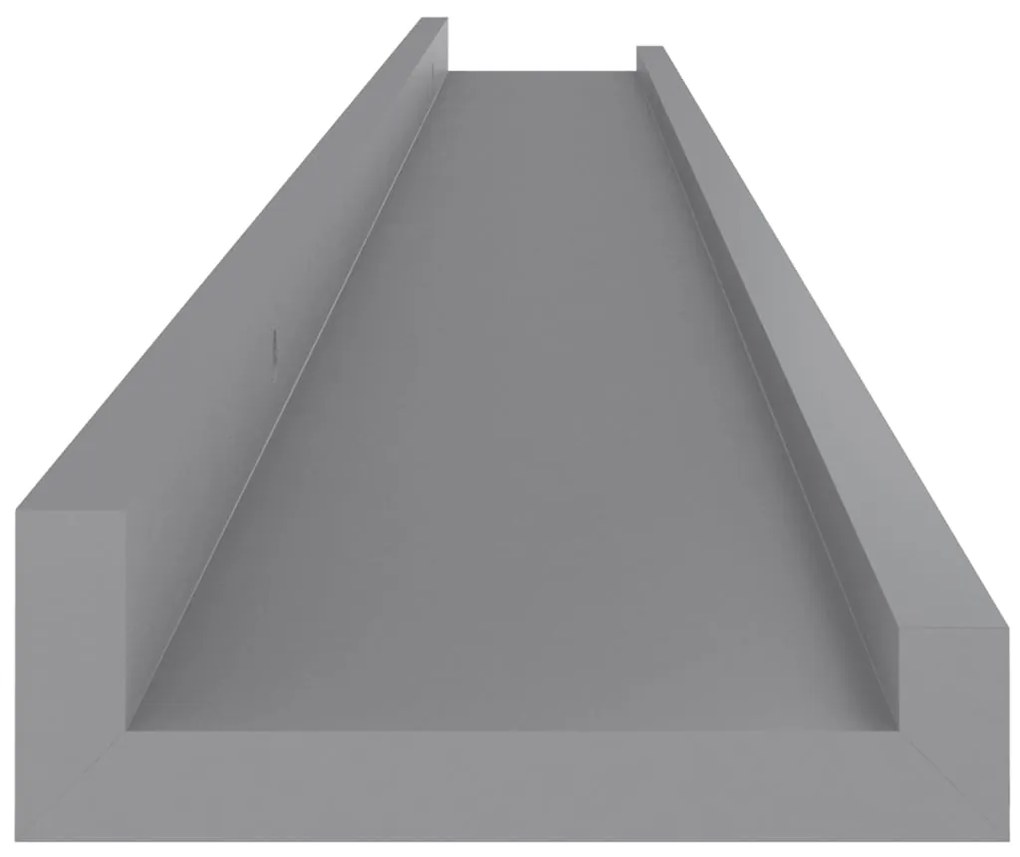 vidaXL Ράφια Τοίχου 2 τεμ. Γκρι 100 x 9 x 3 εκ.