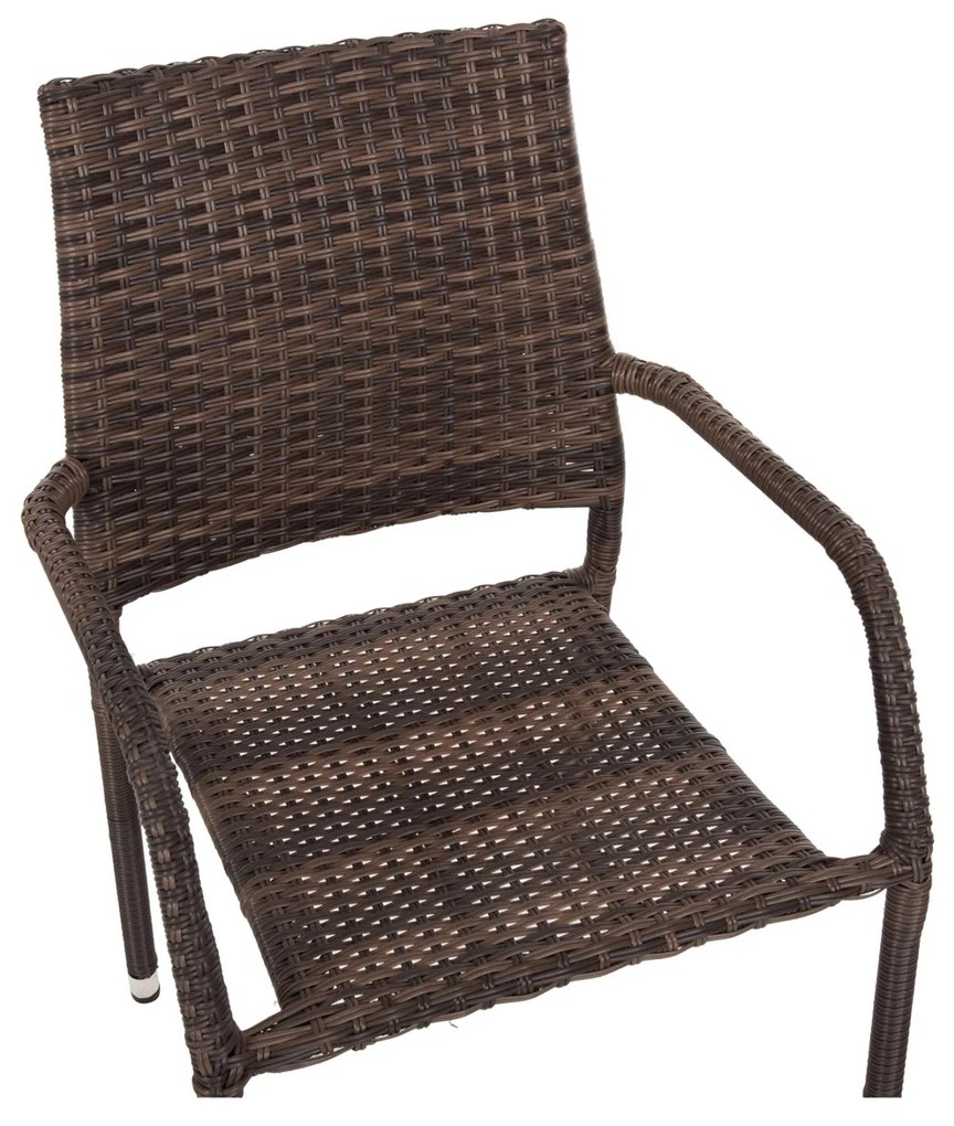Καρέκλα - Πολυθρόνα MORNER C6074.01 Μεταλλική με Καφέ Rattan 55x58x87Υ εκ. 55x58x87 εκ.