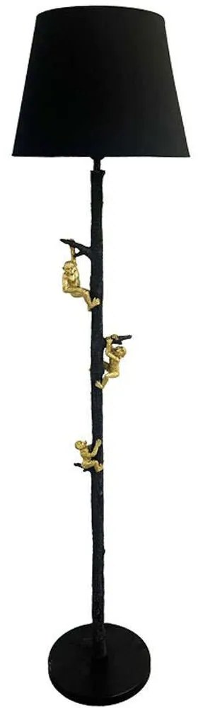 Φωτιστικό Δαπέδου Zacro 306-000017 Φ37x164,5cm E27 60W Black-Gold Inart