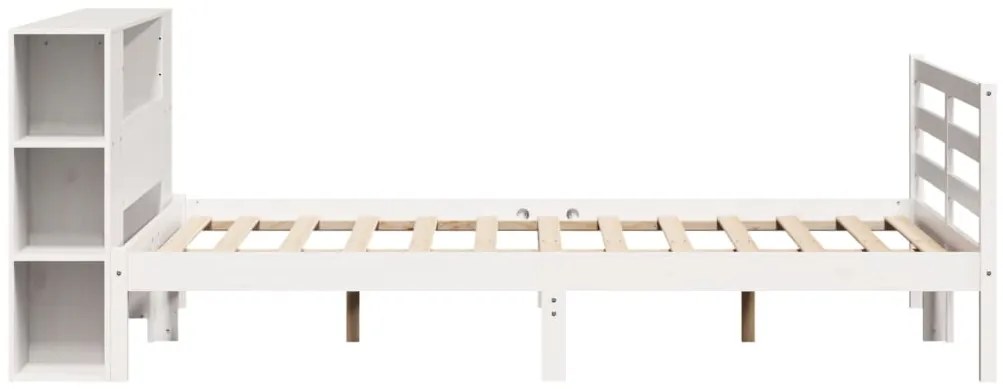 vidaXL Κρεβάτι Βιβλιοθήκη Χωρίς Στρώμα 140x200 εκ Μασίφ Ξύλο Πεύκο