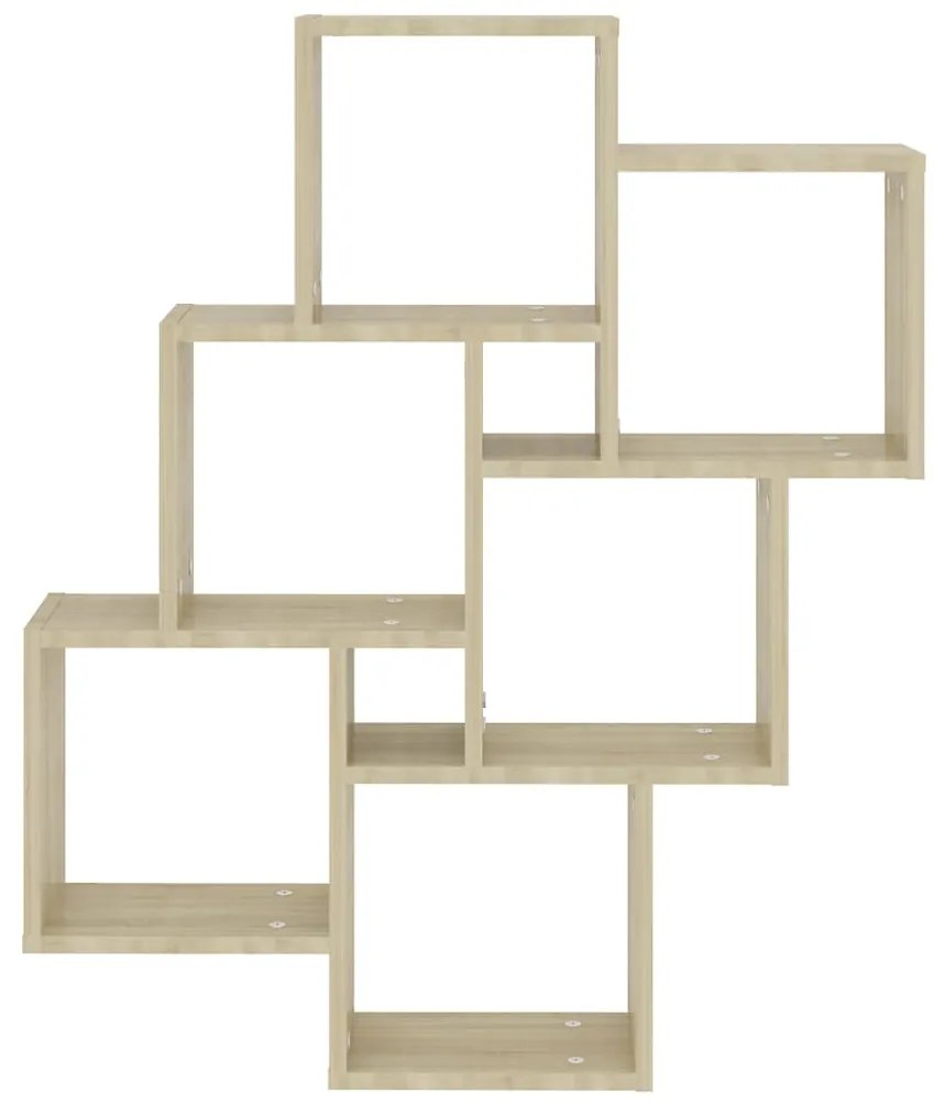 vidaXL Ράφι Κύβος Τοίχου Sonoma Δρυς 78 x 15 x 93 εκ. από Επεξ. Ξύλο