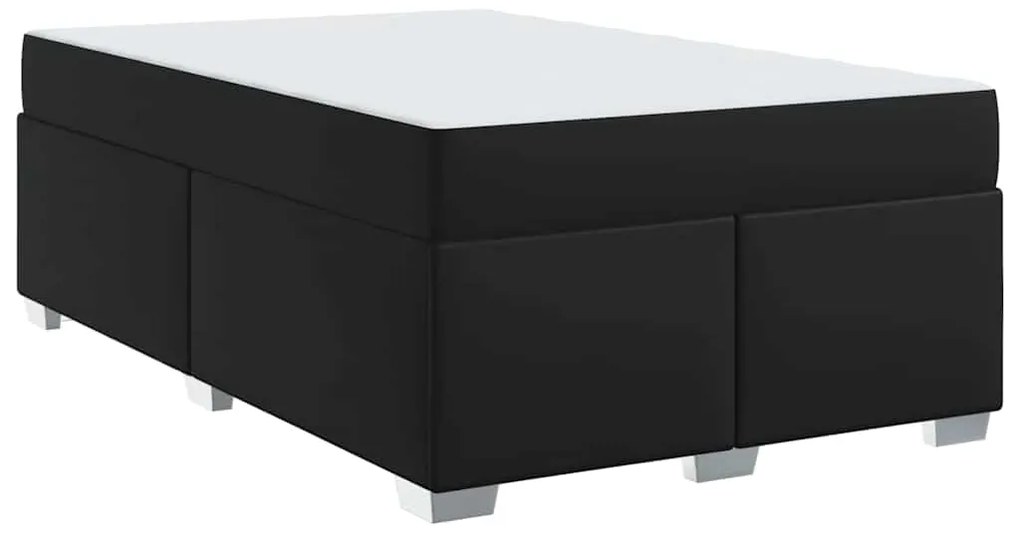 vidaXL Σκελετός Κρεβατιού Μαύρο 120 x 190 cm Τεχνητό δέρμα