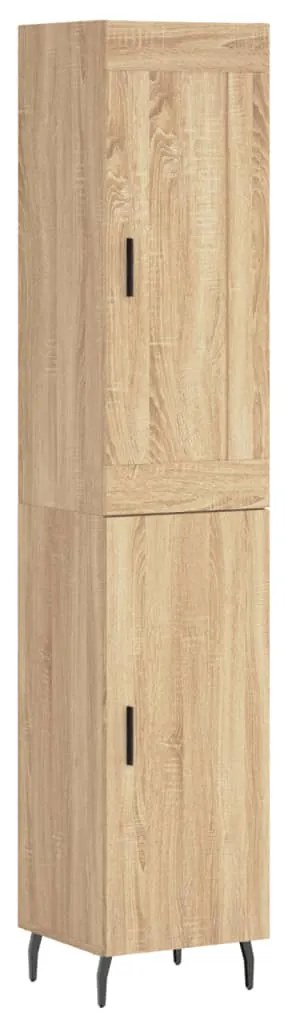 vidaXL Μπουφές Sonoma δρυς 34,5 x 34 x 180 εκ. από Επεξεργασμένο Ξύλο