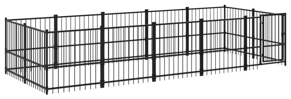 Κλουβί Σκύλου Εξωτερικού Χώρου 9,38 μ² από Ατσάλι - Μαύρο