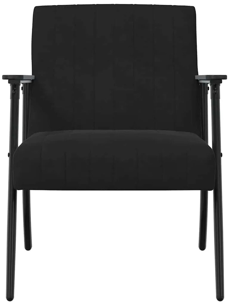 vidaXL Πολυθρόνα Μαύρο 59 x 75 x 78 εκ Βελούδο