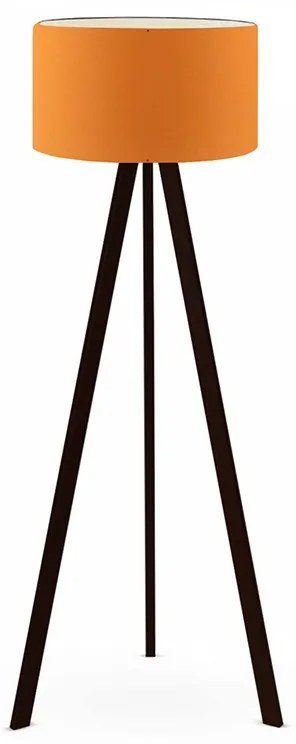 Megapap Φωτιστικό Δαπέδου Rosling Mdf/Ύφασμα Pvc Μαύρο/Πορτοκαλί 38x21x140εκ.