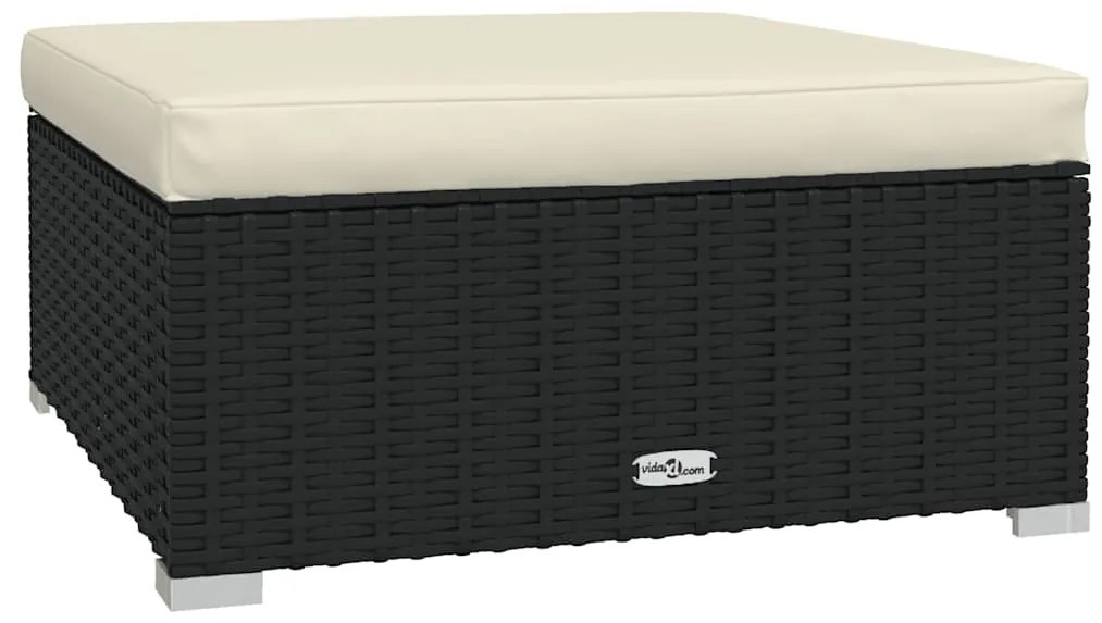 vidaXL Σαλόνι Κήπου Σετ 5 Τεμαχίων Μαύρο Συνθετικό Ρατάν με Μαξιλάρια