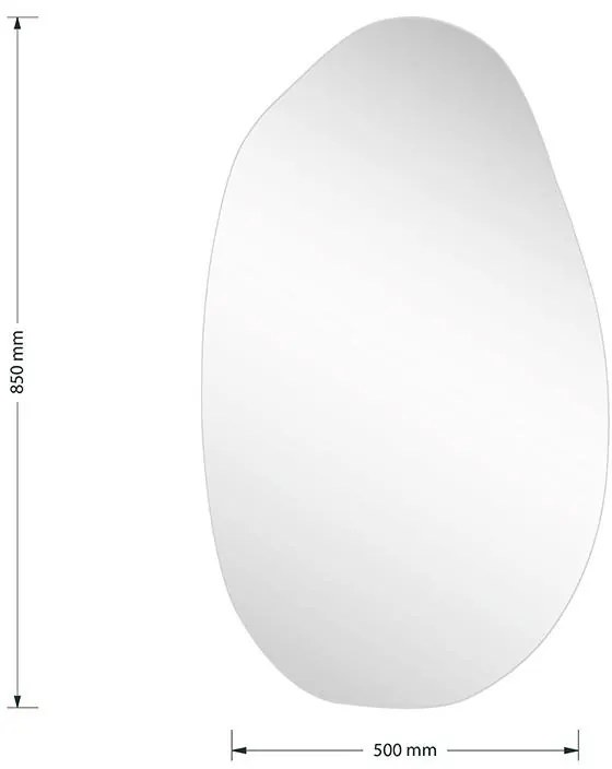 Καθρέπτης Frameless 2 μαύρο 50x1.2x85εκ 50x1.2x85 εκ.