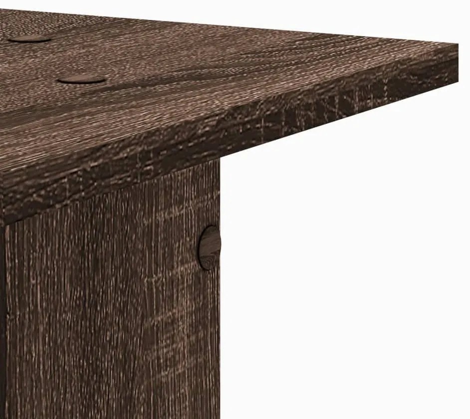 vidaXL Βάσεις Ηχείων 2 Τεμ. Καφέ Δρυς 30x30x80 εκ. Επεξεργασμένο Ξύλο
