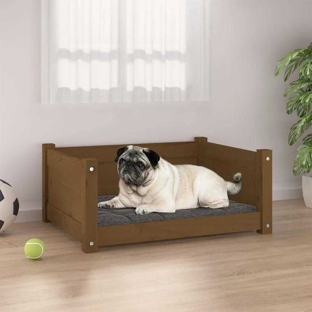 Κρεβάτι Σκύλου Μελί 65,5x50,5x28 εκ. από Μασίφ Ξύλο Πεύκου