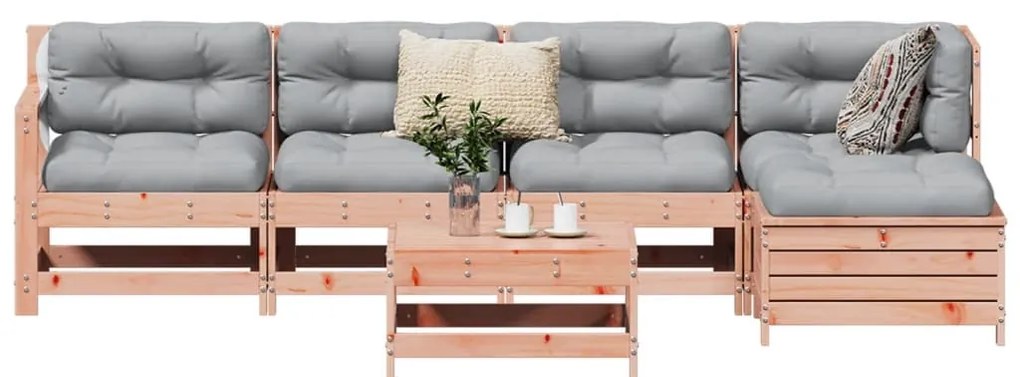 vidaXL Καναπές Κήπου Σετ 6 Τεμ. Μασίφ Ψευδοτσούγκα Ελάτης