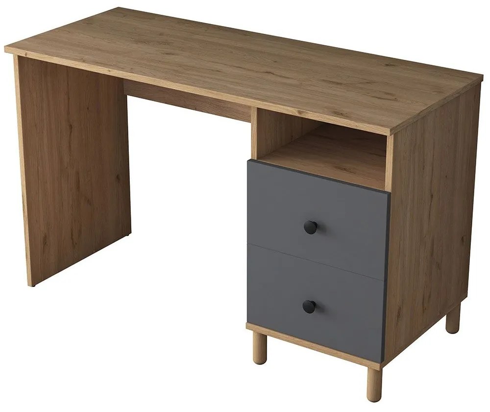 Γραφείο 893RAN3332 120x50x73,8cm Walnut-Anthracite