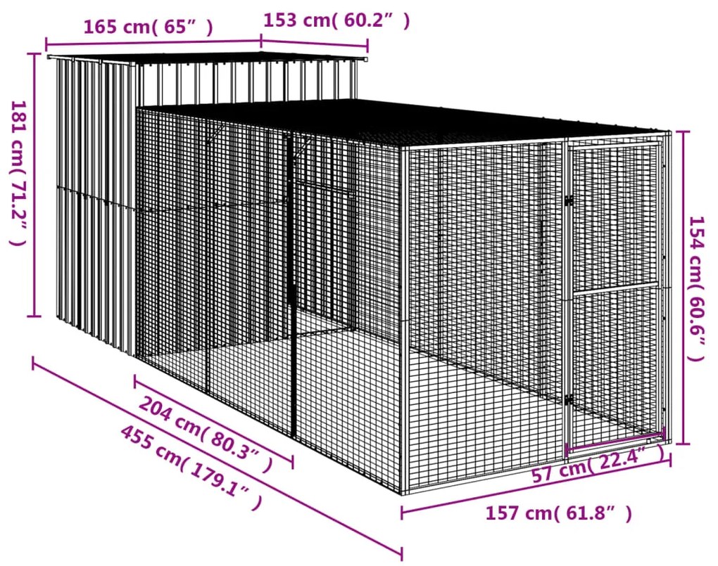 ΚΟΤΕΤΣΙ ΜΕ ΠΕΡΙΒΟΛΟ ΑΝ. ΓΚΡΙ 165X455X181 ΕΚ. ΓΑΛΒΑΝ. ΧΑΛΥΒΑΣ 3189114