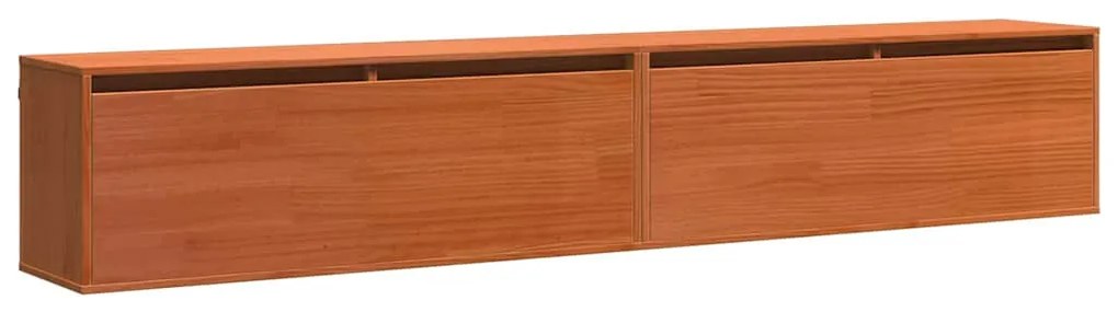 vidaXL Ντουλάπια Τοίχου με ράφι 2 pcs Καφέ κεριού 100 x 30 x 35 εκ