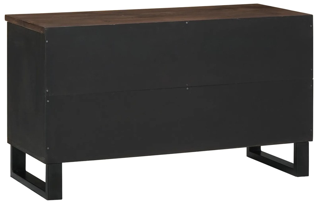 vidaXL ντουλάπα τηλεόρασης 80x33.5x46 cm από Μασίφ Ξύλο Καρυδιάς & Μένταλλο