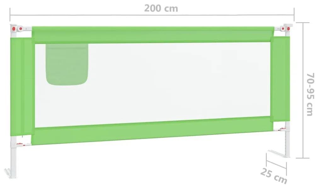 Μπάρα Κρεβατιού Προστατευτική Πράσινη 200 x 25 εκ. Υφασμάτινη - Πράσινο