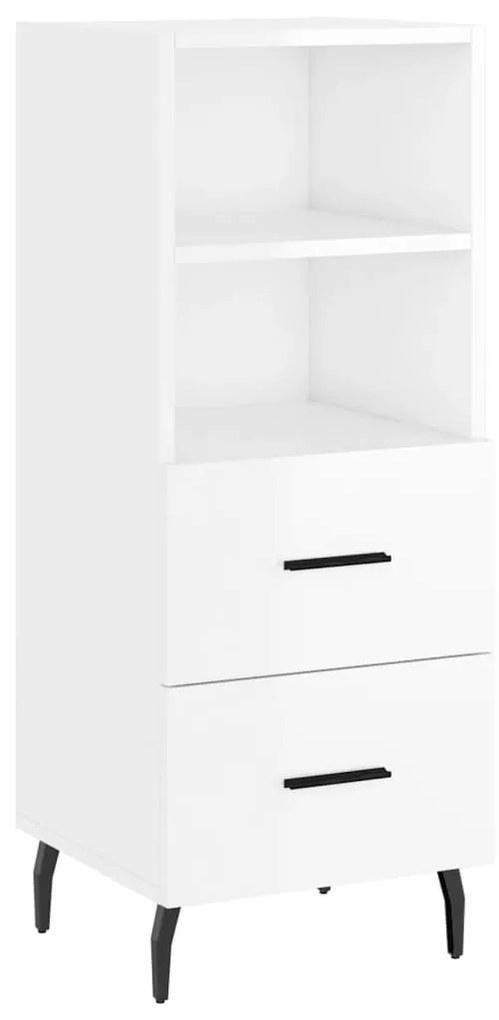 vidaXL Ντουλάπι Γυαλιστερό Λευκό 34,5x34x90 εκ. Επεξεργασμένο Ξύλο