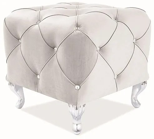 PUF HESTIA K VELVET J. SZARY BLUVEL 03 / SREBRNY DIOMMI-80-2797
