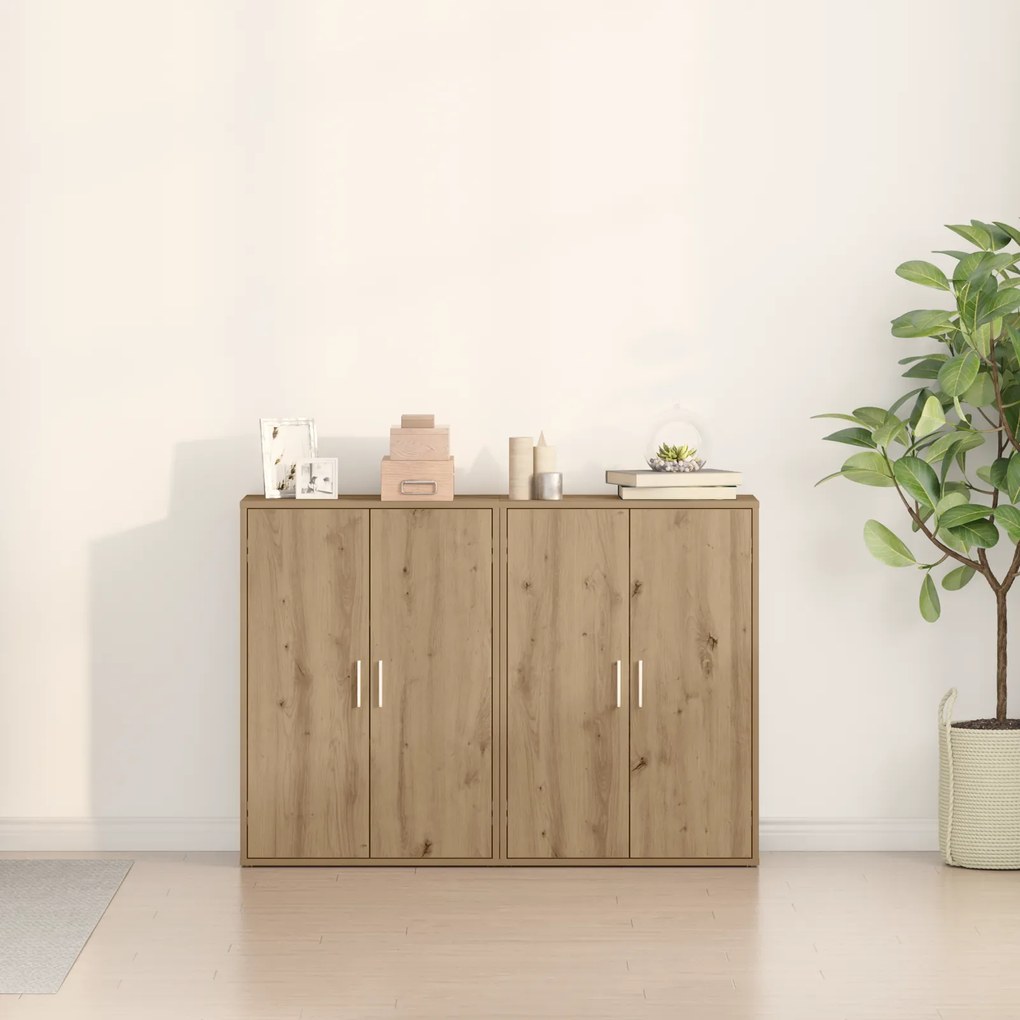 vidaXL Μπουφέ 2 τεμάχια Δρυς 60x31x84 εκ. Επεξεργασμένο Ξύλο