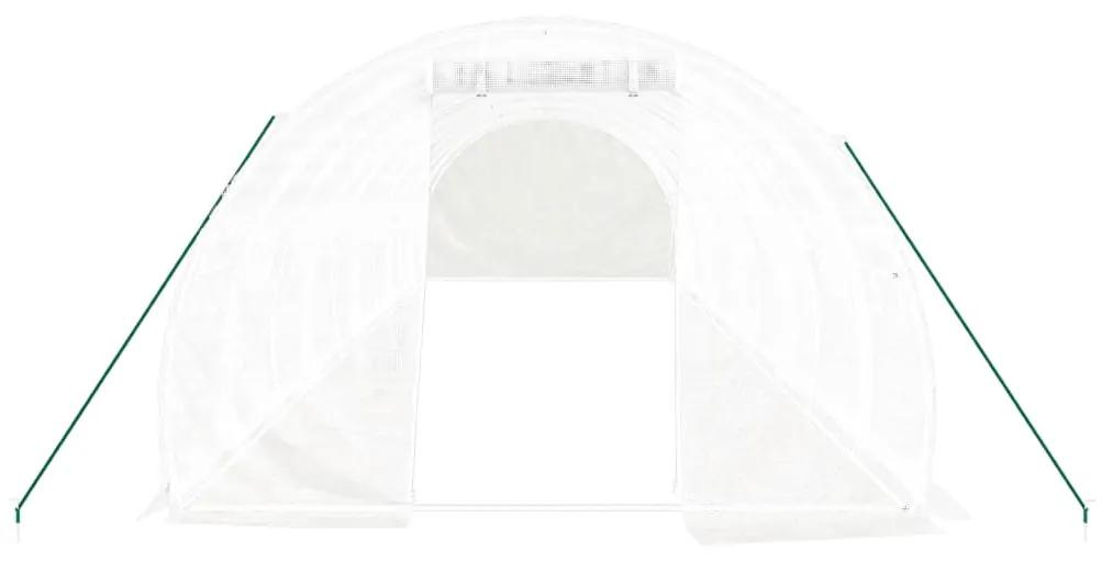 vidaXL Θερμοκήπιο Λευκό 30 μ² 10 x 3 x 2 μ. με Ατσάλινο Πλαίσιο