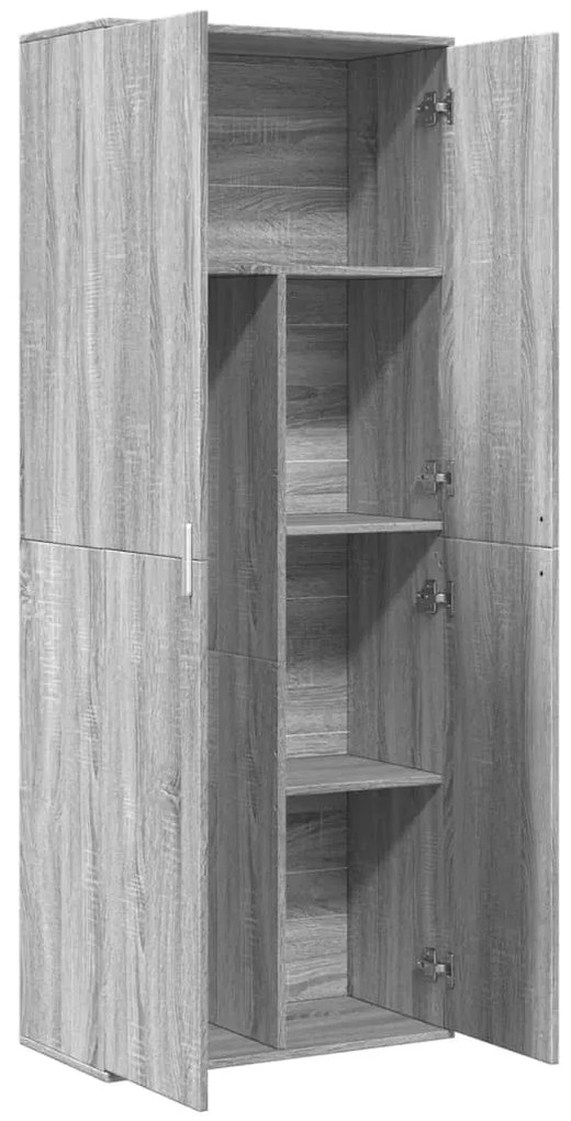 vidaXL Ντουλάπι Γκρι Sonoma 70x35x180 εκ. από Επεξεργασμένο Ξύλο
