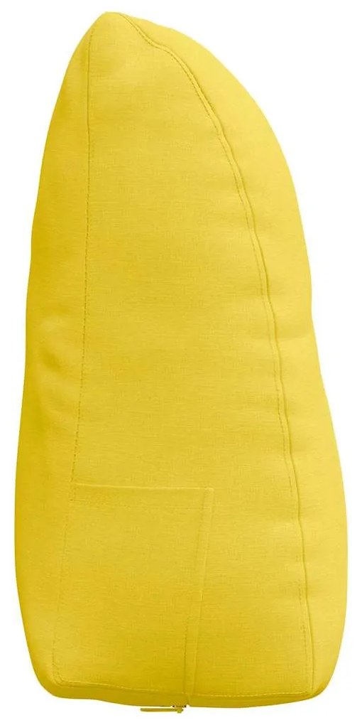 vidaXL Μαξιλάρι Πλάτης Απαλό Κίτρινο 60 x 24 x 50 εκ ύφασμα