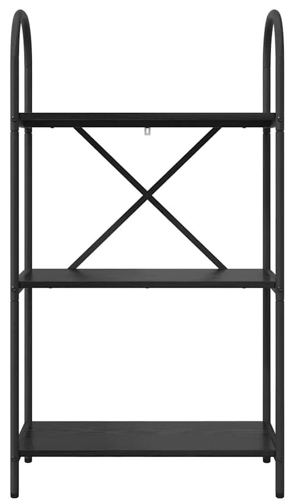 vidaXL Ράφι Βιβλίων Μαύρη δρυς 60 x 30 x 109 εκ Επεξεργασμένο ξύλο
