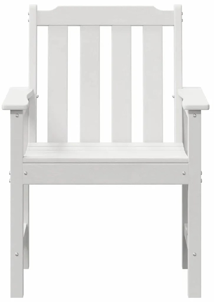 vidaXL 4 Καρέκλες Κήπου , λευκές, 65,5x55,5x88 εκ., από HDPE.