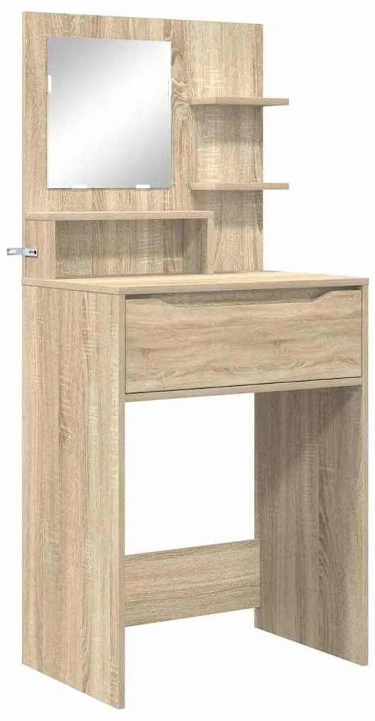 vidaXL Τραπέζια Ντυσίματος Κρεβατοκάμαρας με συρτάρι Δρύς Sonoma