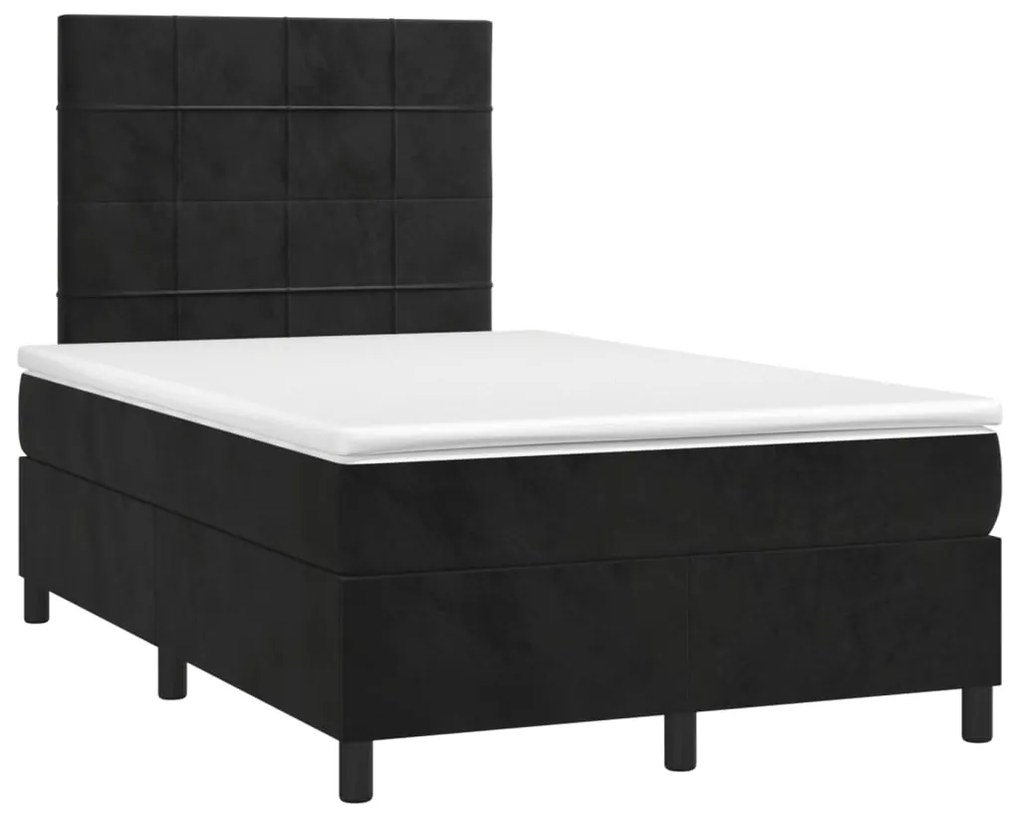 ΚΡΕΒΑΤΙ BOXSPRING ΜΕ ΣΤΡΩΜΑ ΜΑΥΡΟ 120X190 ΕΚ. ΒΕΛΟΥΔΙΝΟ 3269997