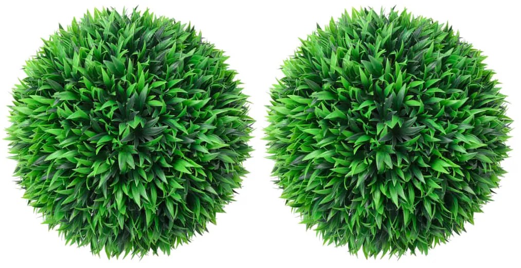 vidaXL Πυξάρι Τεχνητό Σχήμα Μπάλας 2 τεμ. 38 εκ.