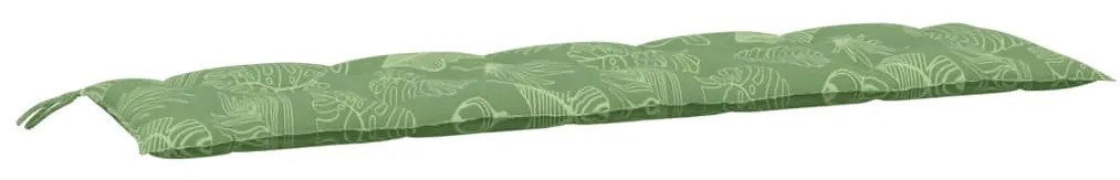 vidaXL Μαξιλάρι Πάγκου Κήπου Σχέδιο Φύλλων 180x50x7 εκ. Ύφασμα Oxford