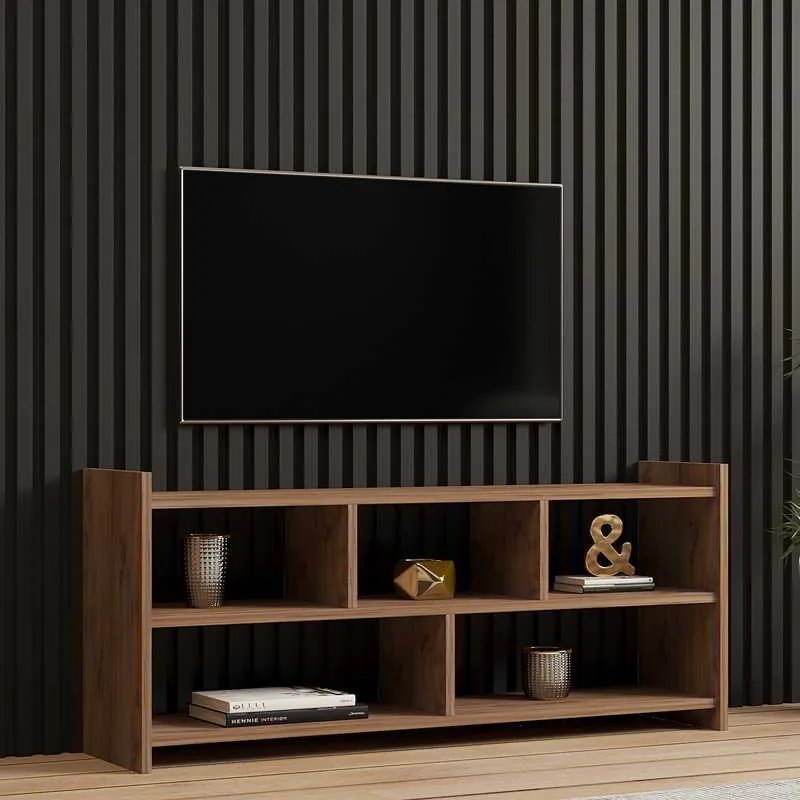 Έπιπλο τηλεόρασης Kapri pakoworld σε sonoma απόχρωση 120x28x55εκ