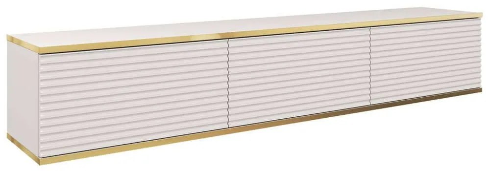 Έπιπλο Τηλεόρασης Loro Plus II 162686819 175x32x30cm White-Gold