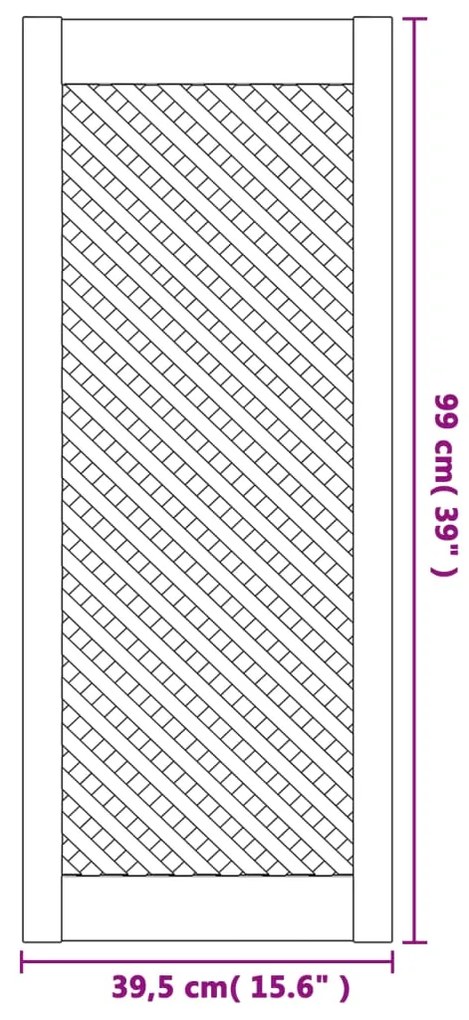 vidaXL Πορτάκια με Πλέγμα 2 Τεμ. 39,5x99 εκ. από Μασίφ Ξύλο Πεύκου