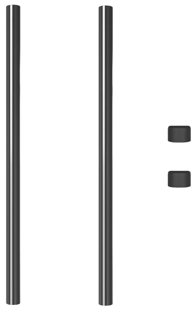 vidaXL Πό posts φράχτη 2 pcs Γκρι 100 cm Ατσάλι με Επικάλυψη Πούδρας