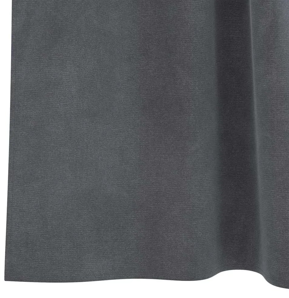 vidaXL Κουρτίνες με κουρτίνες 2 pcs Ανοιχτό γκρι 140 x 140 cm Βελούδο