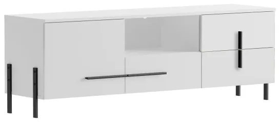 JUSTINE TV stand white/ white hg DIOMMI-60-26354