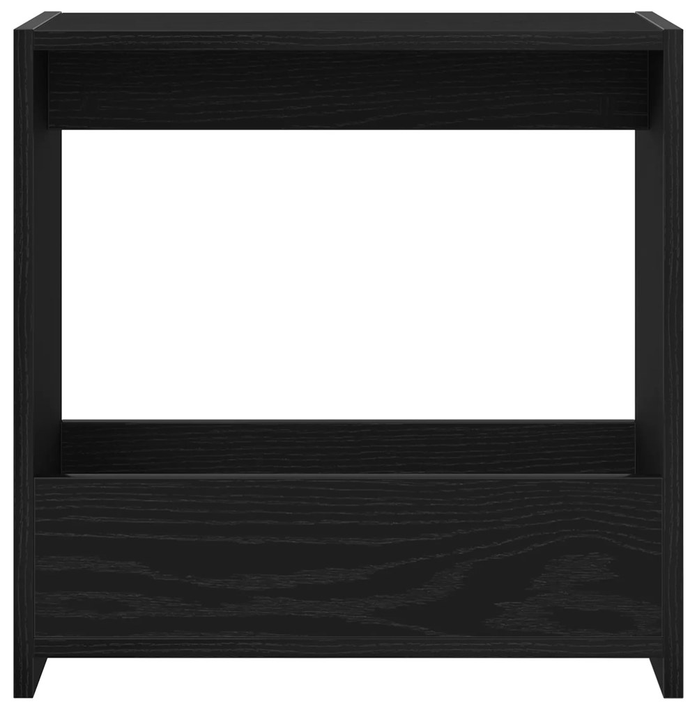 vidaXL Τραπέζι Δίπλα στον Καναπέ Μαύρο Δρύς 50x26x50 εκ Επεξεργασμένο Ξύλο