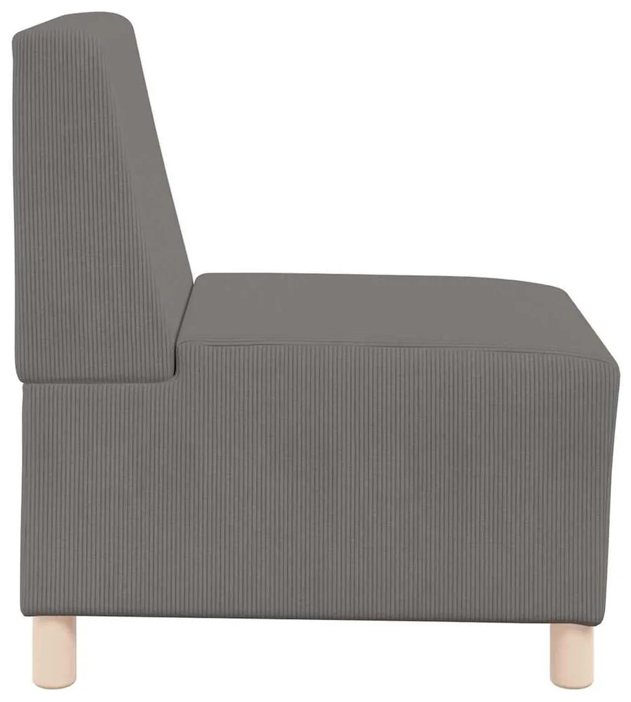vidaXL Μοναδικός Καναπές χωρίς Χερούλια 2 pcs Ανοιχτό γκρι