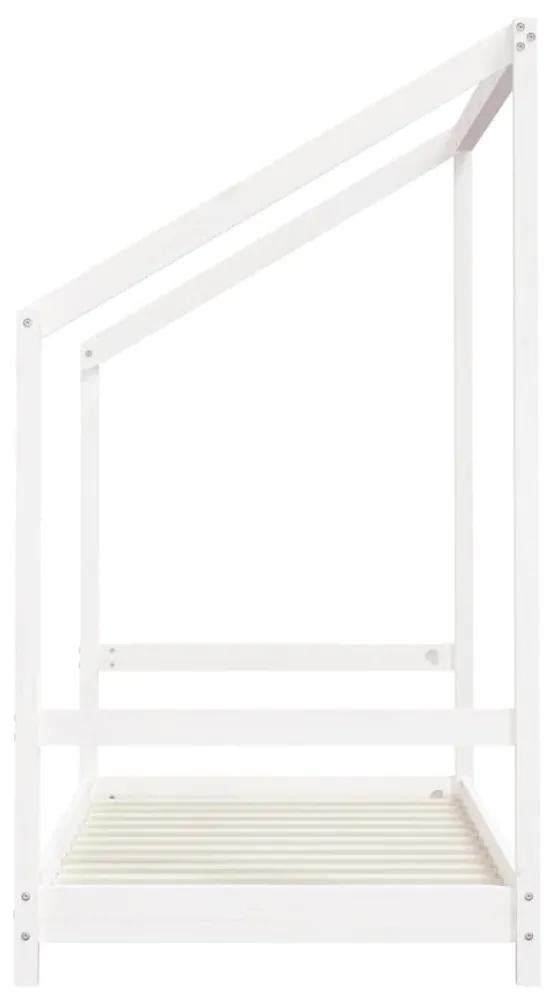 Πλαίσιο Παιδικού Κρεβατιού 2x(80x160)εκ. Μασίφ Ξύλο Πεύκου - Λευκό